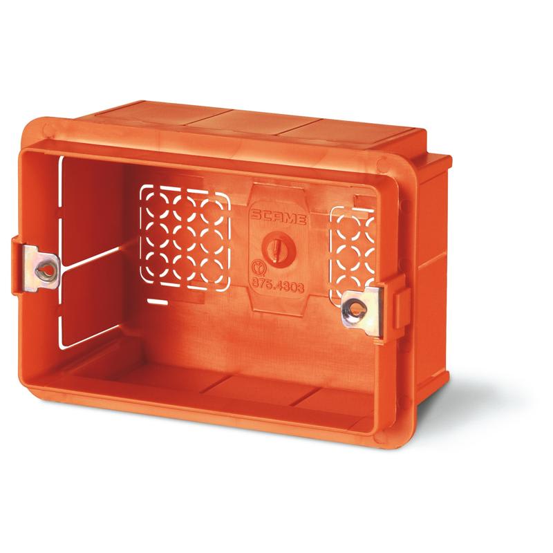 SCAME PARRE SPA - SCA875.4303 SCATOLA DA INCASSO RETTANGOLARE 3 MOD.