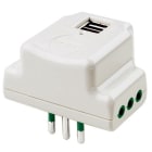FANTON SRL - FME87800 ADATT.DA S11 A 3P11+2USB PIATTO BI
