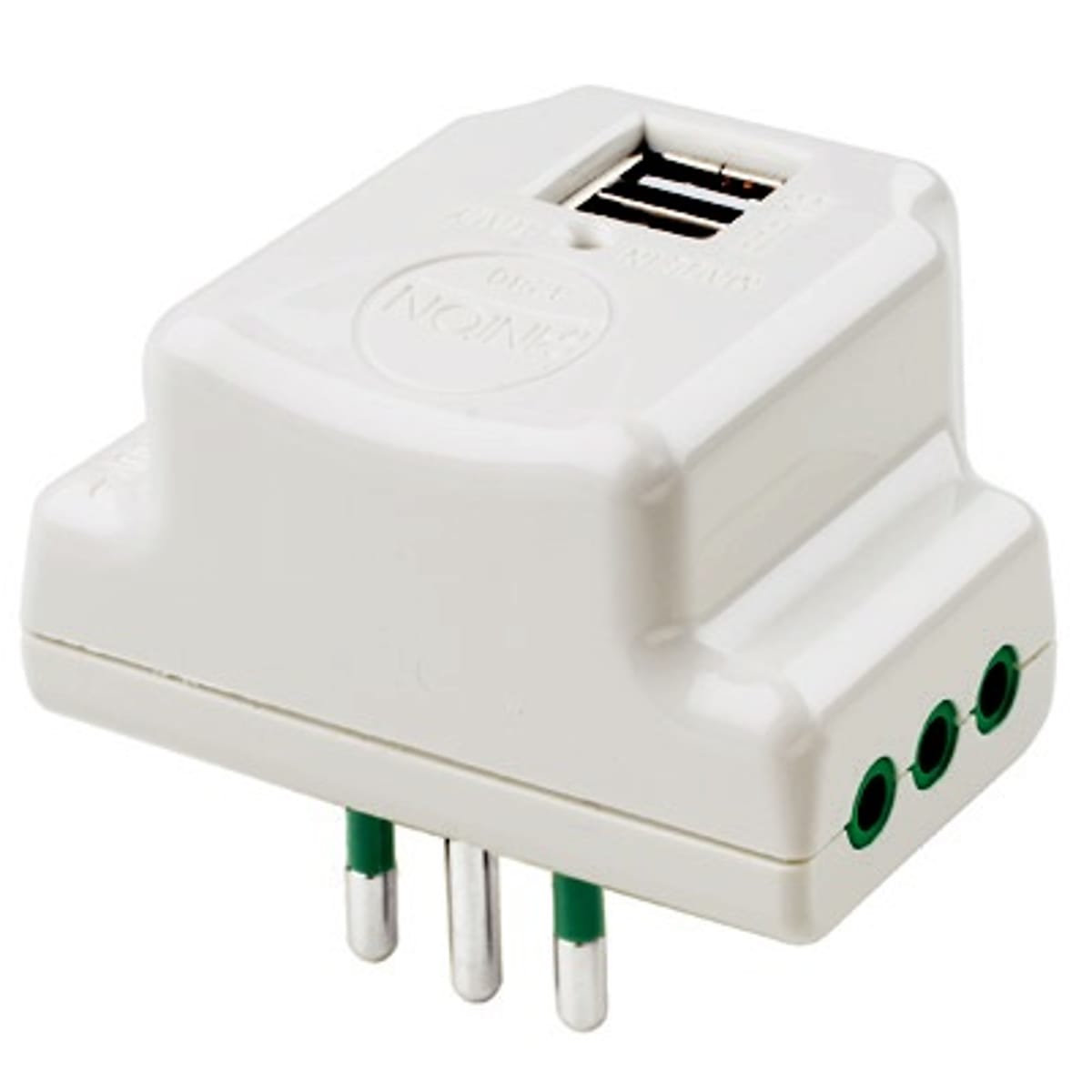 FANTON SRL - FME87800 ADATT.DA S11 A 3P11+2USB PIATTO BI