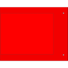 CEMBRE SPA - CEM88213 TARGA QUADRO MG-VRT-A AD.ROSSO PVC 92X11