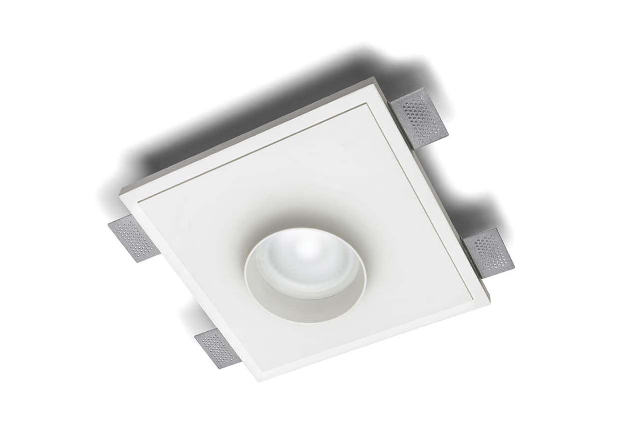 BELFIORE SRL - NVT8935M-3008 Plafoniera in CRISTALY con parte elettrica a LED a incasso a plafone dal design essenziale con diffusore in vetro per soffitto,