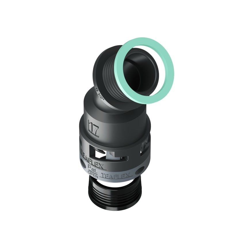 TEAFLEX - TEA8BBF17G03 CURVA 45?IP68 BF17 1/2NERO