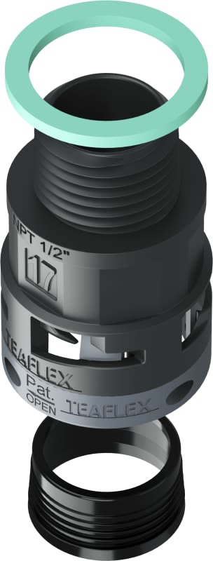 TEAFLEX - TEA8BSM17N03 RACC.NERO IP68 SM17 NPT 1/2