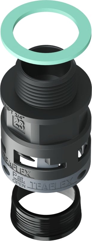 TEAFLEX - TEA8BSM23N04 RACC.NERO IP68 SM23 NPT 3/4