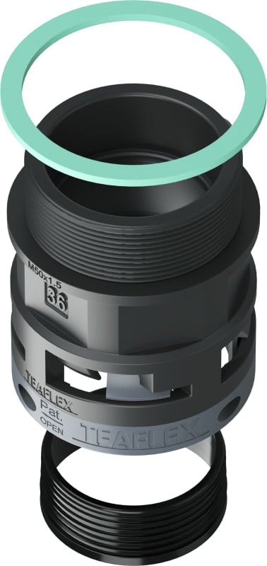 TEAFLEX - TEA8BSM36M50 RACC.NERO IP68 SM36 M50X1,5