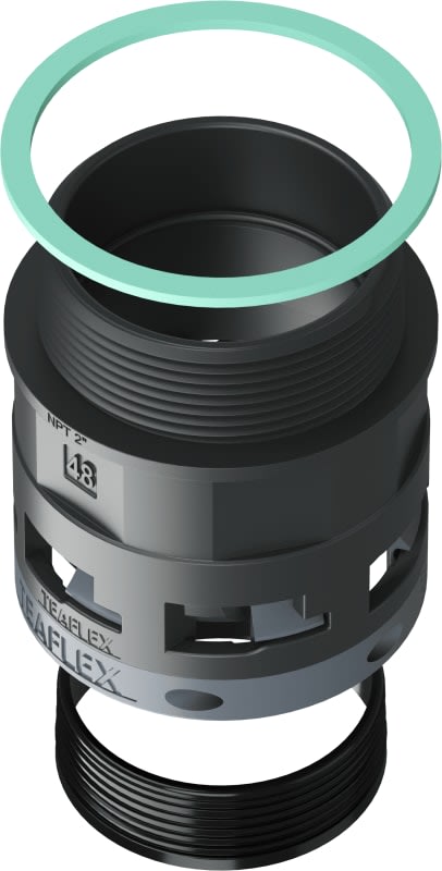 TEAFLEX - TEA8BSM48N08 RACC.NERO   IP68 SM48 NPT2