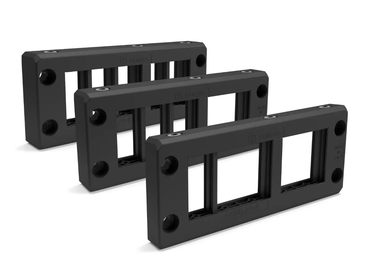 CEMBRE SPA - CEM9000.24/7 TELAIO 24 POLI DIVISIBILE SERIE EWO, IN POLIAMMIDE PA6.6, IP66, NERO RAL 9005, HF E SILICON FREE, ALLOGGIA 1 GOMMINO GRANDE E 6 GOMMINI PICCOLI