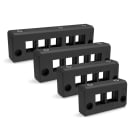 CEMBRE SPA - CEM9000.R/5 TELAIO RETTANGOLARE RIDOTTO DIVISIBILE SERIE EWO, IN POLIAMMIDE PA6.6, IP66, NERO RAL 9005, HALOGEN FREE E SILICON FREE, ALLOGGIA 5 GOMMINI PICCOLI