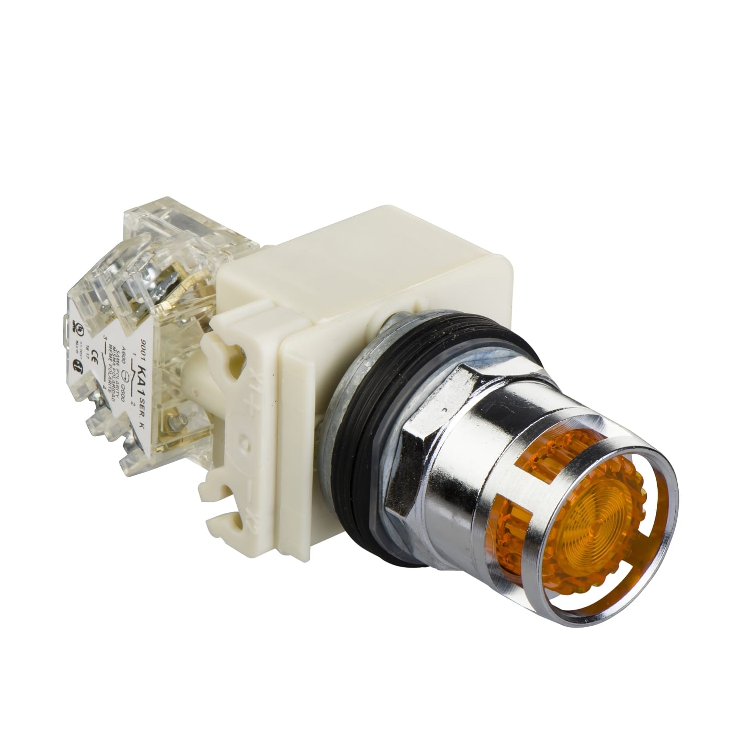 SCHNEIDER ELECTRIC - SNR9001K3L35LYAH13 PULSANTE LUMINOSO ARANCIO 24V /NC+NO