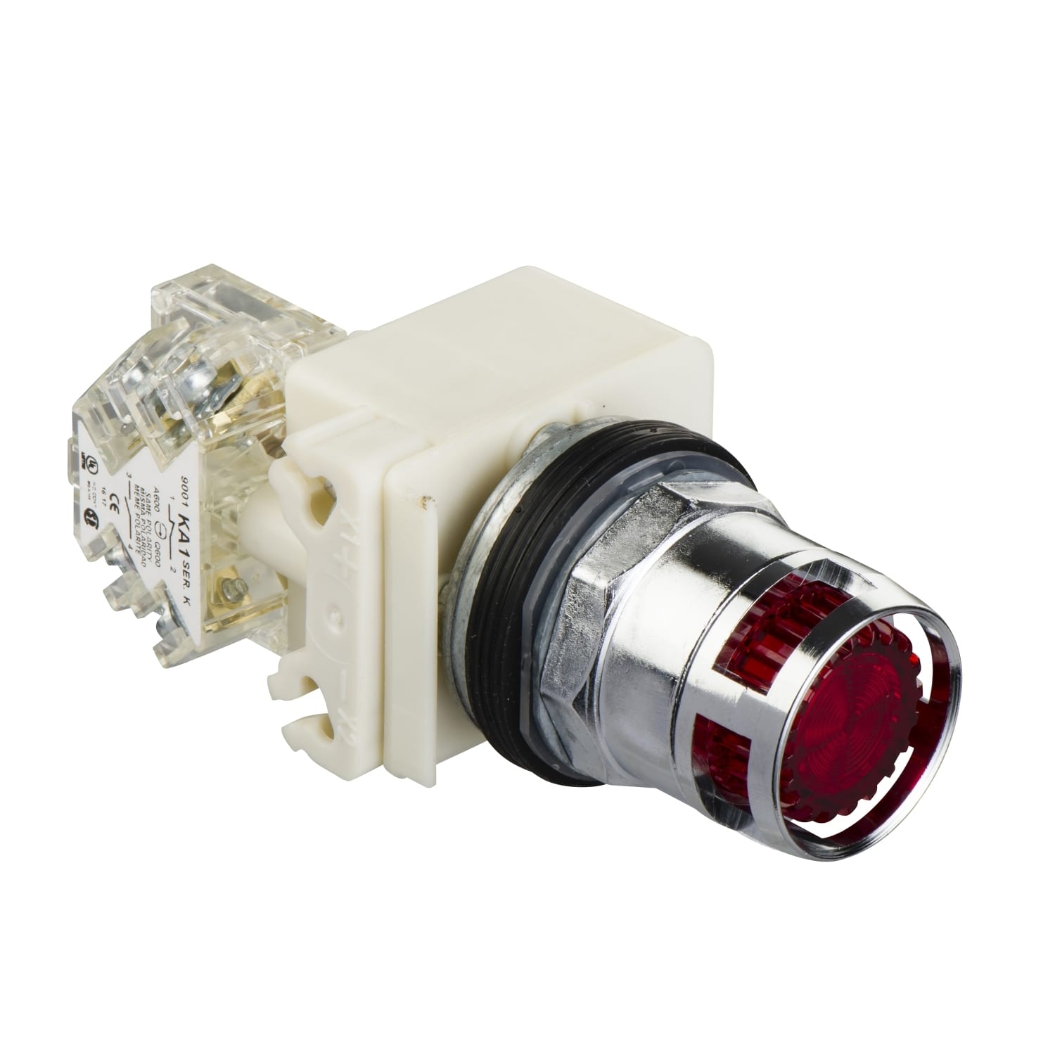 SCHNEIDER ELECTRIC - SNR9001K3L38RH13 PULSANTE LUMINOSO ROSSO 120V NC+NO