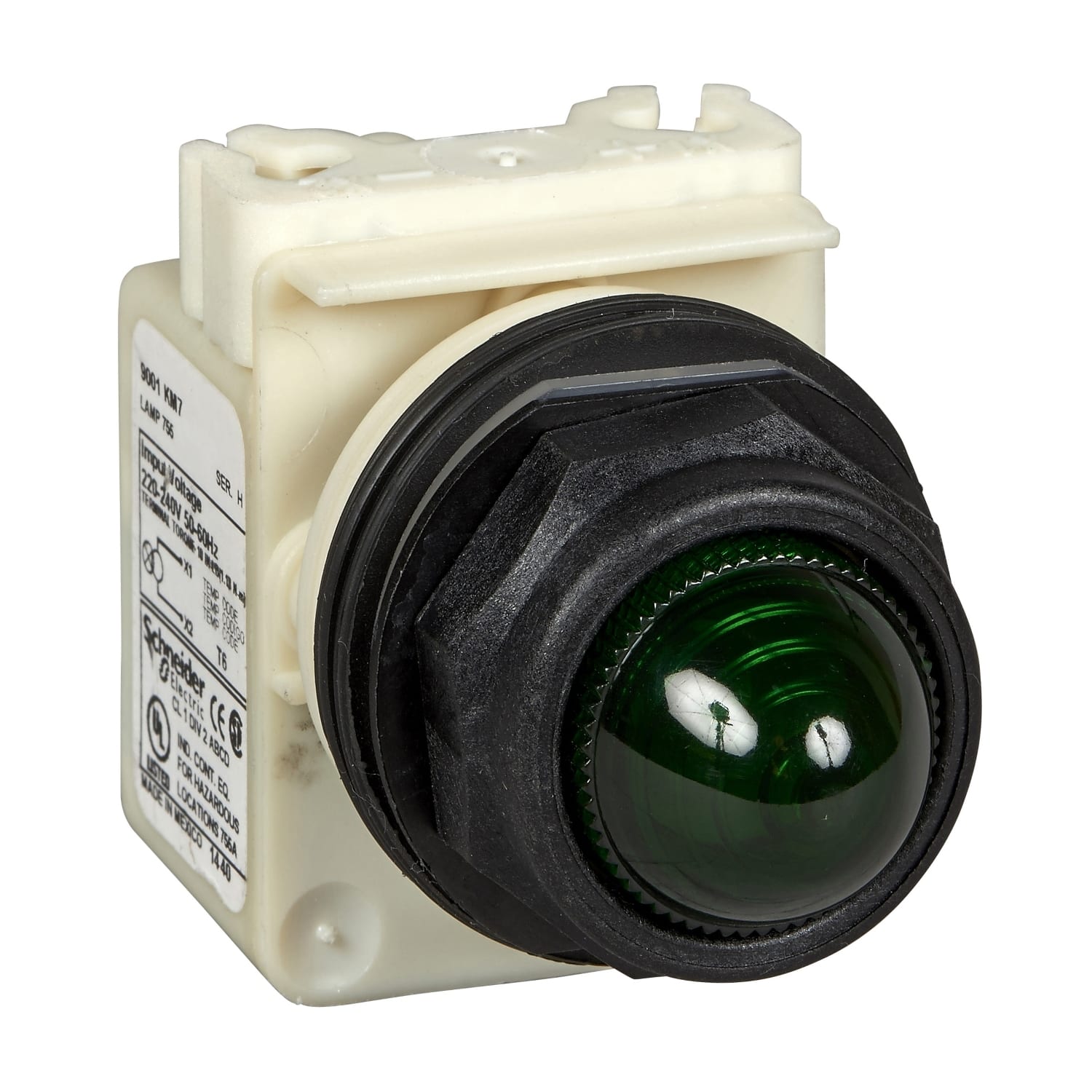 SCHNEIDER ELECTRIC - SNR9001SKP7G9 Lampada spia Ø30 - verde - ad incandescenza BA 9S - 230 VAC - IP66
