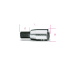 BM SPA - BMM009000504 Chiavi a bussola a giravite maschio esagonale con attacco quadro femmina 1/4" cromate - inserti bruniti