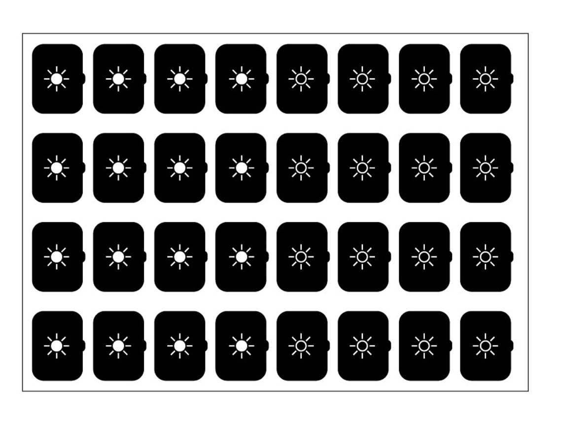 EELECTRON SPA - EEX9025ISF-3 FOGLIO ICONE-SET F-NERO-32 ICONE