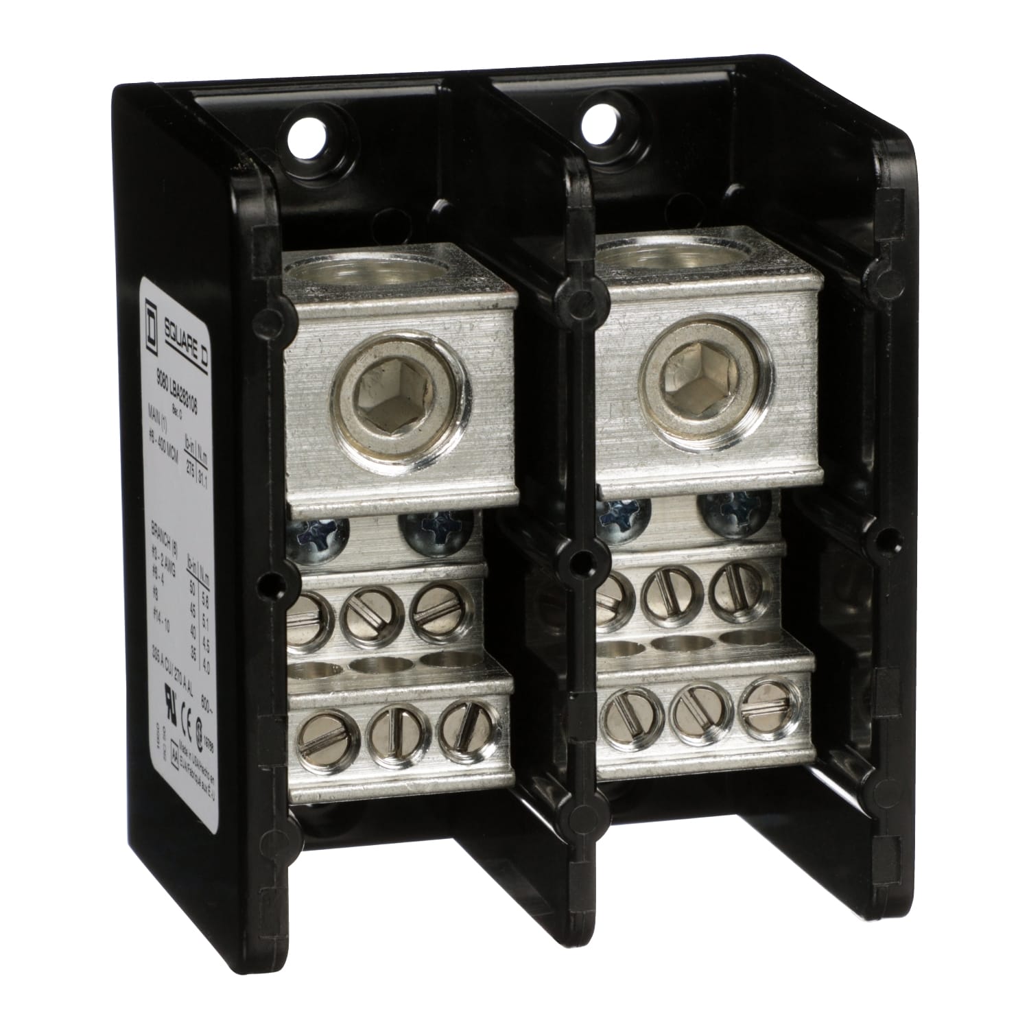 SCHNEIDER ELECTRIC - SNR9080LBA263106 Blocco di distribuzione alimentazione 600 V 335 A T-LB