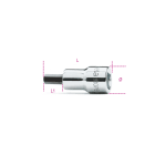 BM SPA - BMM009100496 Chiavi a bussola maschio esagonale con attacco quadro femmina 3/8" cromate - inserti bruniti