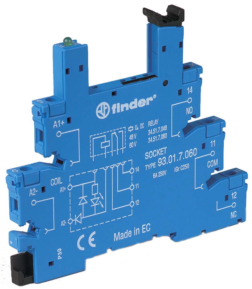 FINDER SPA - FIN93017060 ZOCCOLO CON MORSETTI A BUSSOLA 1P S.34