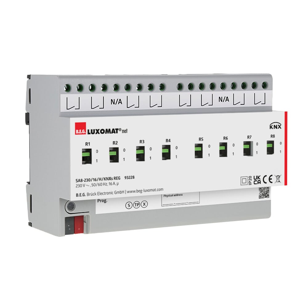 B.E.G. ITALIA SRL - BBH93228 SA8-230/16/H/ KNXS REG ATTUATORE 8 CH.16