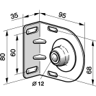 BFT (SOMFY) - MFY9410633 SUPPORTO CALOTTA ZINC.ROT.