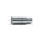 BM SPA - BMM009560012 Chiavi a bussola con attacco quadro femmina 1/2” per candele d’accensione
