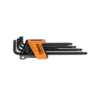 BM SPA - BMM000970464 Serie di 8 chiavi maschio piegate con un\'estremità sferica, modello lungo