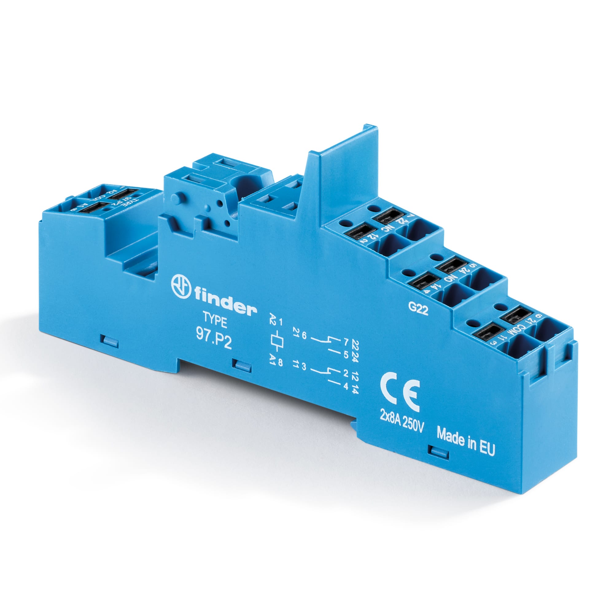 FINDER SPA - FIN97P27SMA ZOCCOLO CON MORSETTI PUSH-IN 2P AP.FER.S