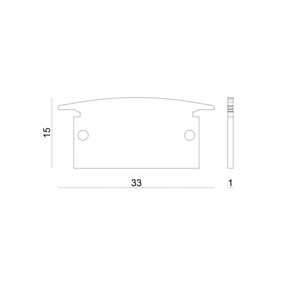 LINEA LIGHT (ILED) - ILD98902 KIT TAPPI IN ALLUMINIO 2PZ.BIANCHI