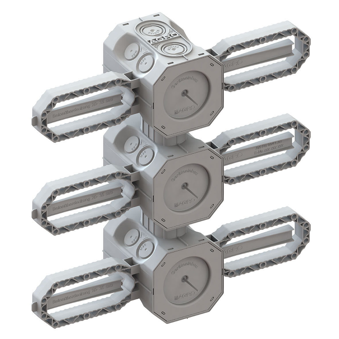 KAISER GMBH & CO. KG - KAI9941.35 PREFIXR 2.0 BETON EINBAUDOSE 3X1 NUP