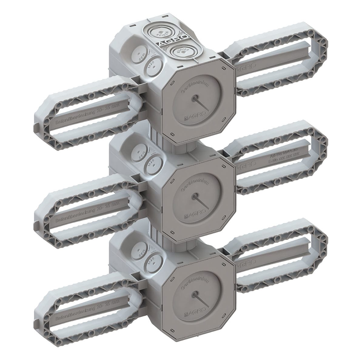 KAISER GMBH & CO. KG - KAI9941.35 PREFIXR 2.0 BETON EINBAUDOSE 3X1 NUP