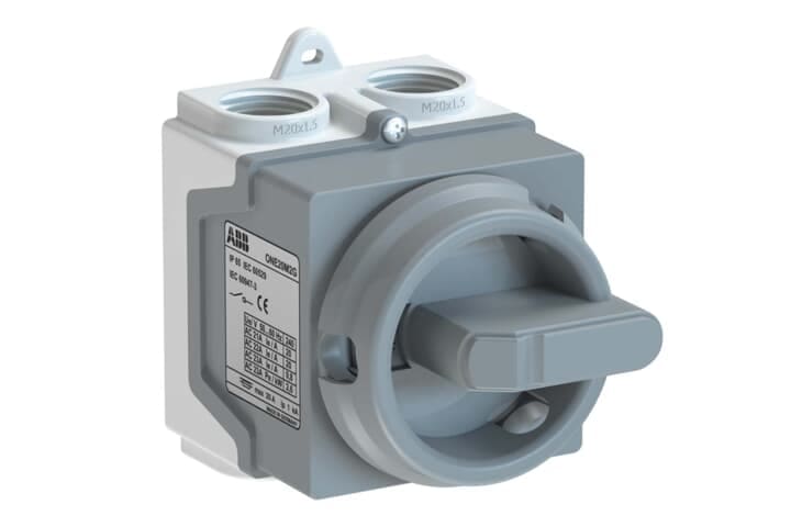 ABB SPA - ABBONE20M3G ONE20M3G SEZ IN CASS, 3P, 20A, IP67, GRI