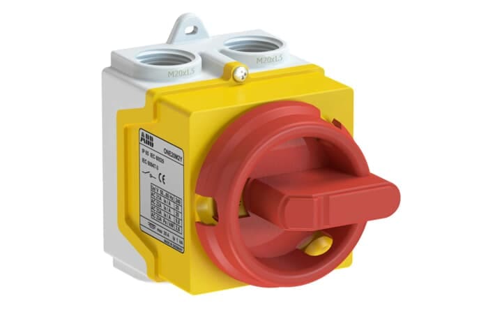 ABB SPA - ABBONE20M3Y ONE20M3Y SEZ IN CASS, 3P, 20A, IP67, R/G