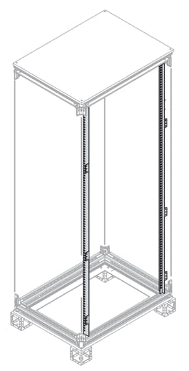 ABB SPA - ABBEH1400 N.2 MONTANTI APPARECCHIATURE DIN H1400MM