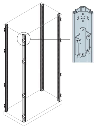 ABB SPA - ABBEM2000 N.4 MONTANTI X STRUTTURA H=2000MM