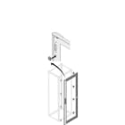 ABB SPA - ABBPDLG2080 PORTA VETRO IP40 H=2000MM L=800MM
