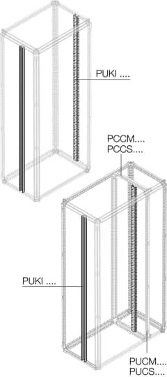 ABB SPA - ABBPUKI1800 MONTANTE INTERMEDIO KIT INT. H=1800MM
