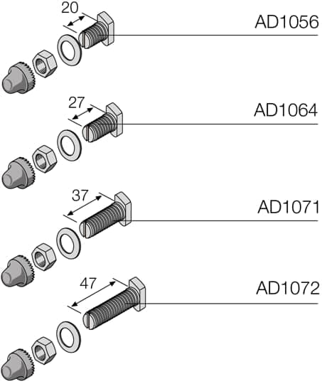 ABB SPA - ABBAD1064 N.12 VITI A GIUNZ. L=27 X PIATTI FINO A