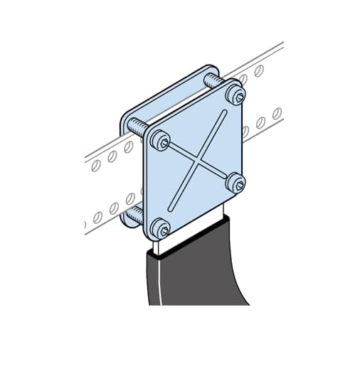 ABB SPA - ABBBS3250 N.2 COPPIE DI PIASTRE SERRAGGIO H=40MM