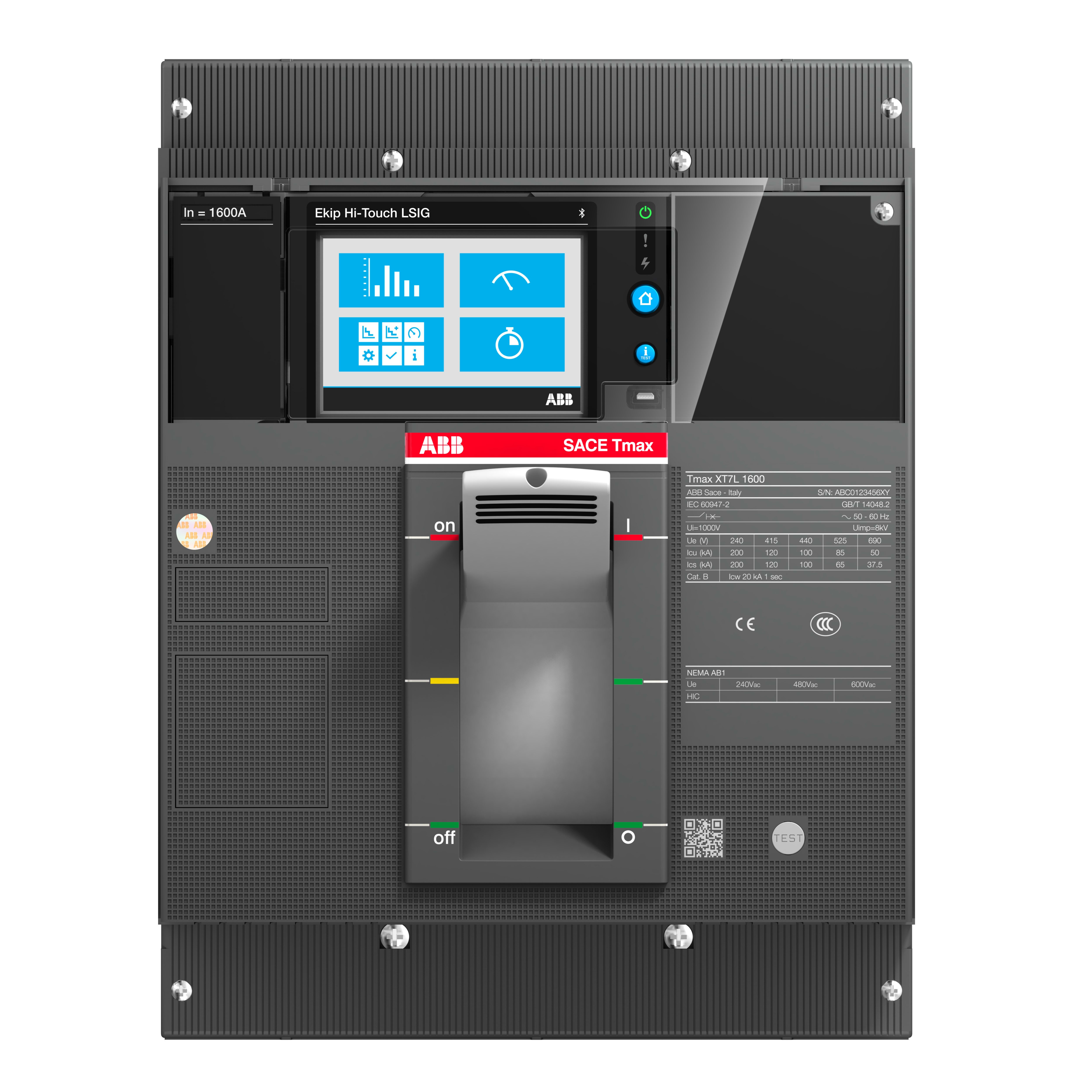 ABB SPA - ABB1SDA100840R1 XT7S 1250 EKIP TOUCH LSI IN=1250A 3P F F