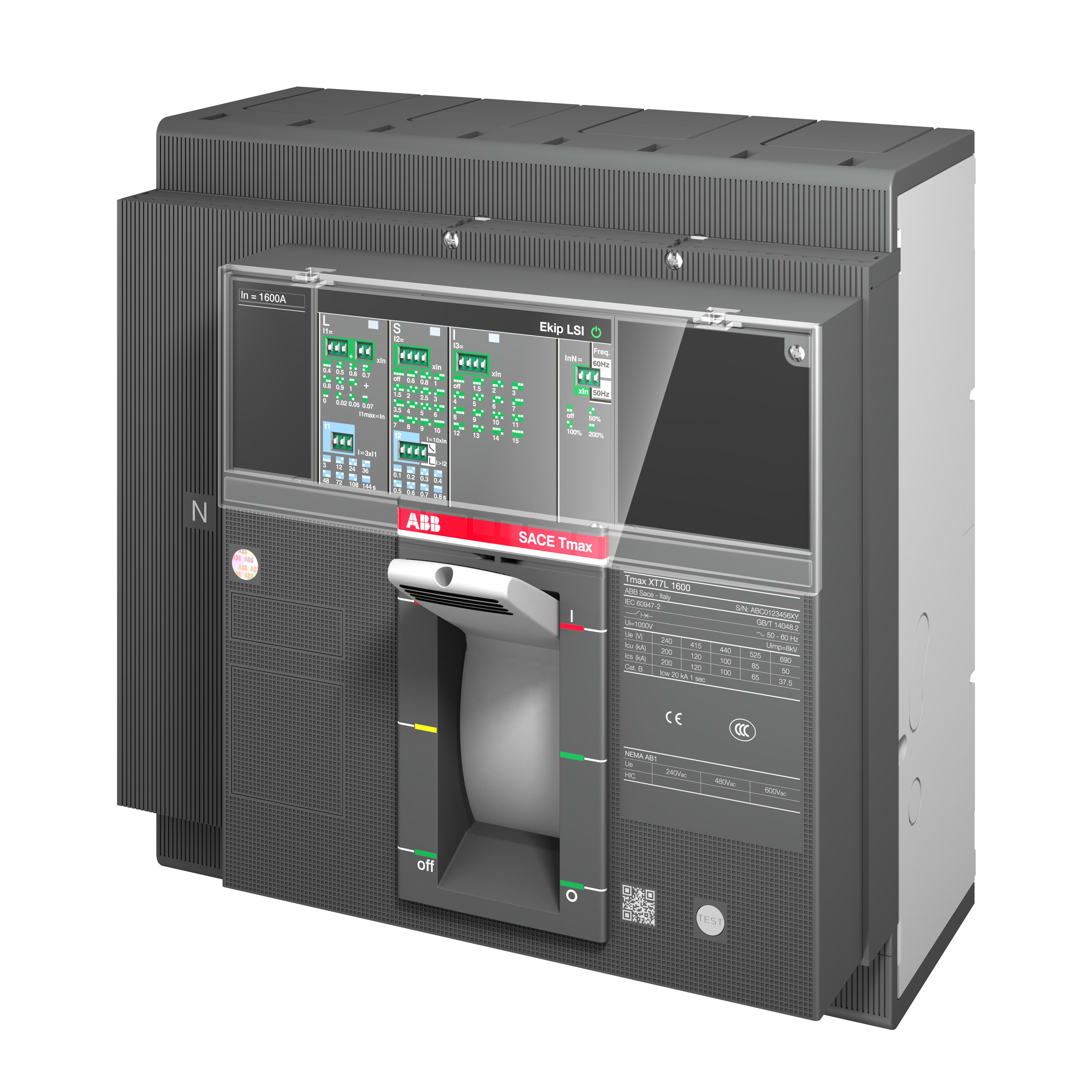 ABB SPA - ABB1SDA101228R1 XT7L 1250 Ekip Dip LS/I In=1250A 4p F F