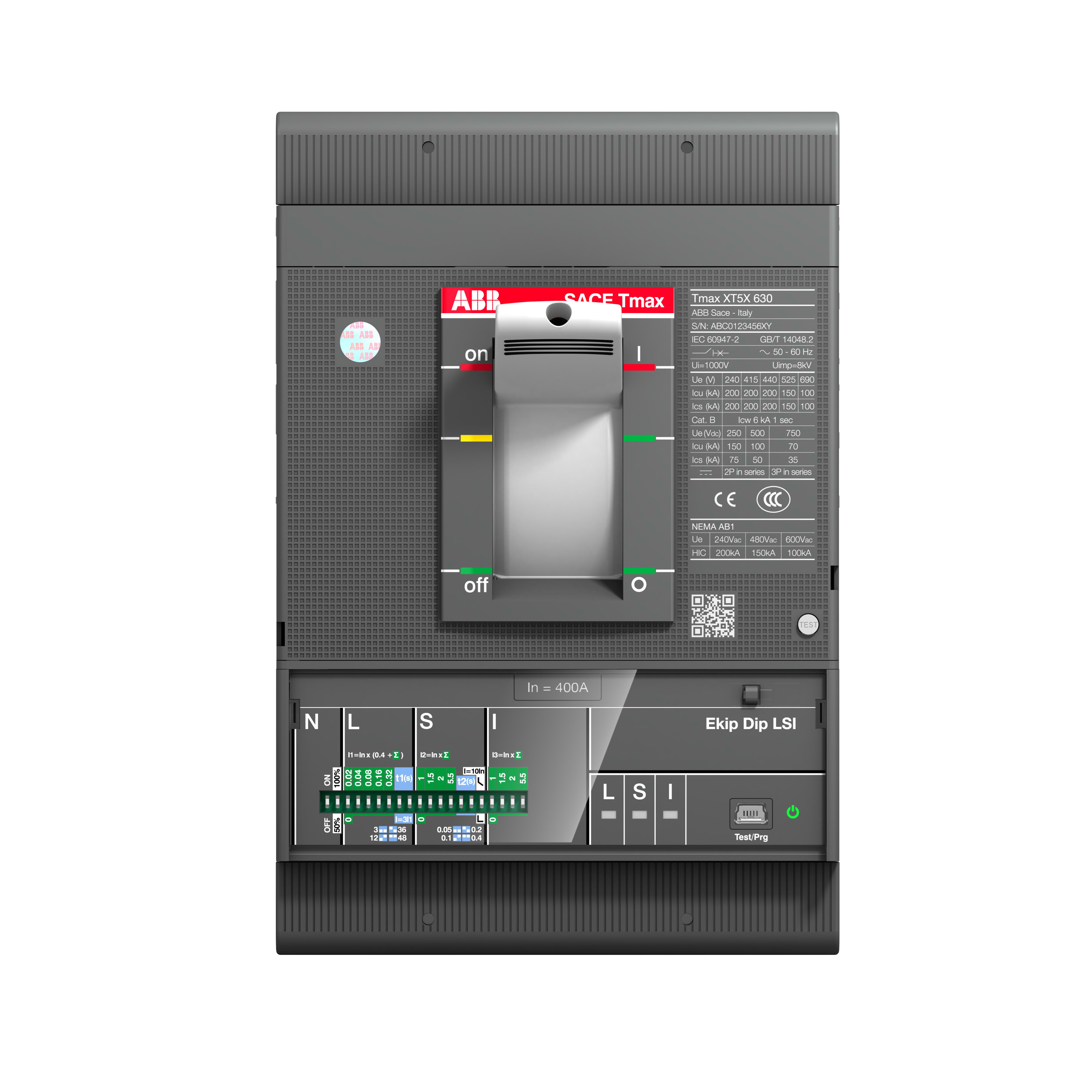 ABB SPA - ABB1SDA133717R1 XT5X HVA8 400 EKIPDIP LS/I IN=250 3P FF