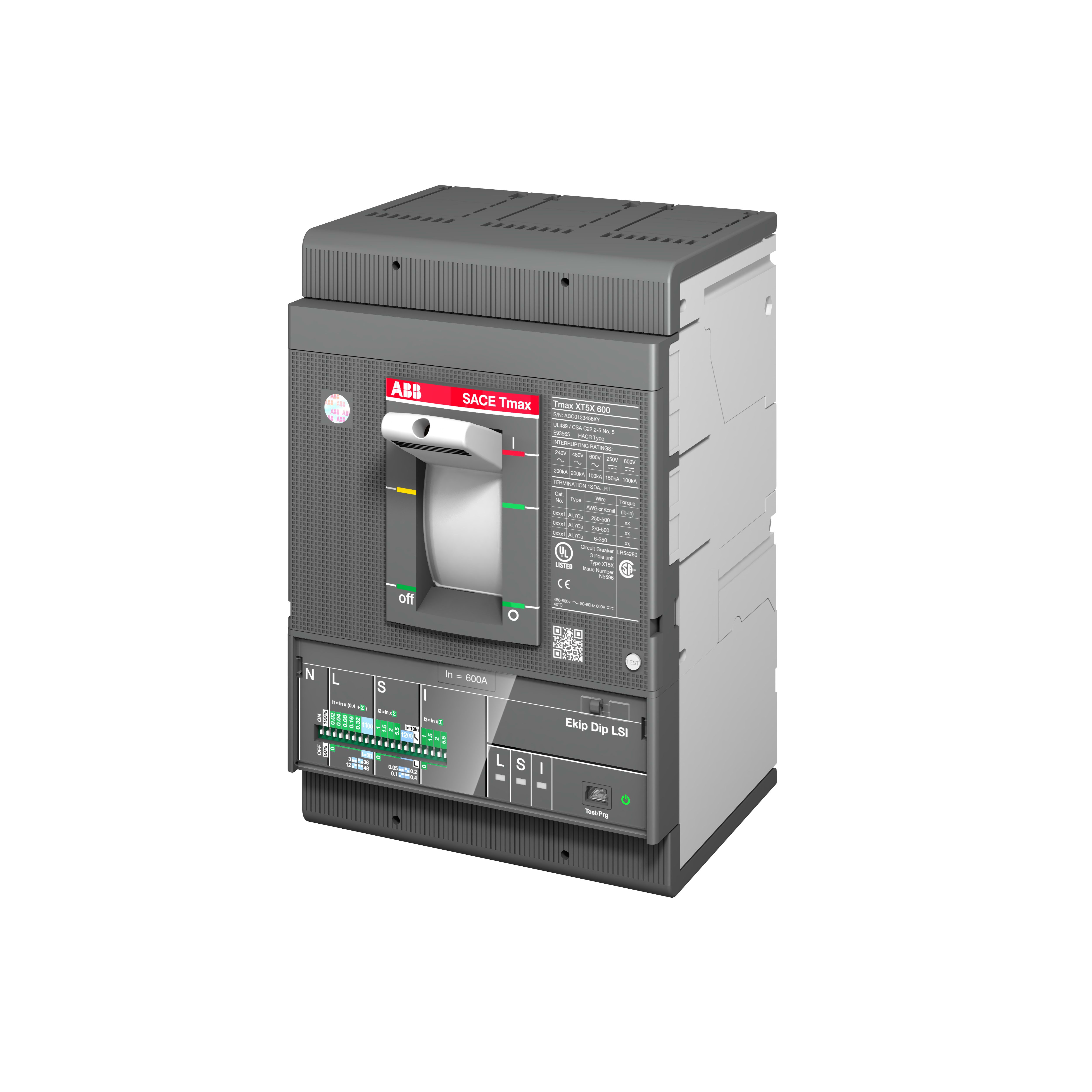 ABB SPA - ABB1SDA102449R1 XT5N 400 Ekip Dip LS/I 400 3p FF UL/CSA