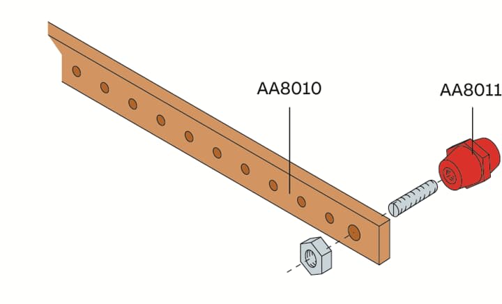 ABB SPA - ABBAA8010 4 BARRE RAME I=1000MM