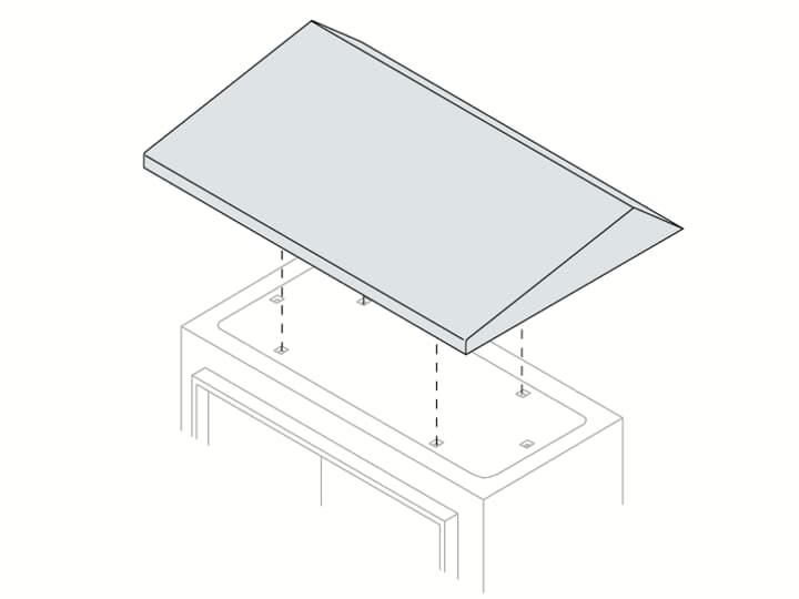 ABB SPA - ABBTT8030K TETTO PARASPRUZZI 800X300MM (LXP)