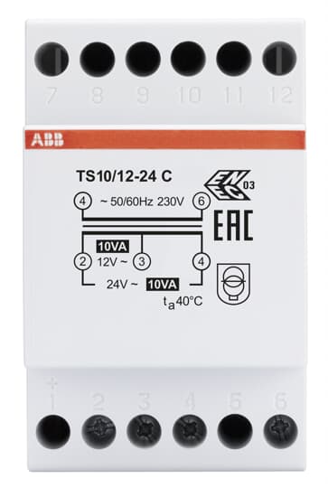 ABB SPA - ABBM228555 TS10/12-24 C TRASFORMATORE 10VA 12-24V