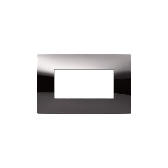 ABB SPA - ABB2CSK0417CH PLACCA 4 MOD. METAL BLACK LUCIDO