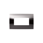 ABB SPA - ABB2CSK0417CH PLACCA 4 MOD. METAL BLACK LUCIDO