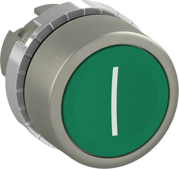 ABB SPA - ABBP9MPNVG028 PULSANTE VERDE A FILO, NON-ILLUM. CON SI
