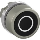 ABB SPA - ABBP9MPNNG029 PULSANTE NERO A FILO, NON-ILLUM. CON SIM