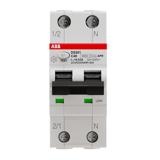 ABB SPA - ABBDS201C40APR30 DS201 INT.DIFF.MAGN.6KA 1P+N APR C40 30M