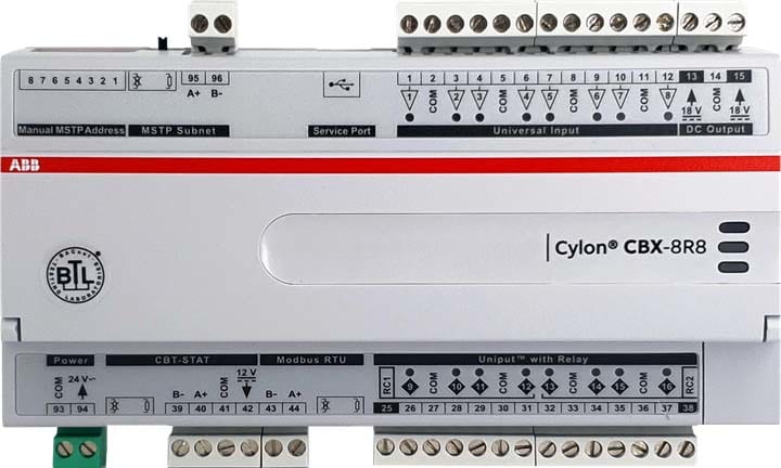 ABB SPA - ABB2CQG201003R1021 CBX-8R8 CONTROL. PRINCIPALE BACNET MSTP