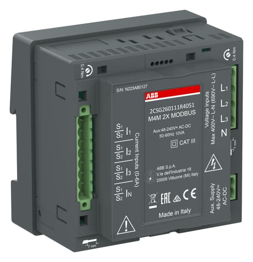 ABB SPA - ABBM2XLANQ2 ANALIZZATORE M4M 2X MODBUS TCP PQ2